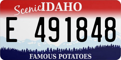 ID license plate E491848