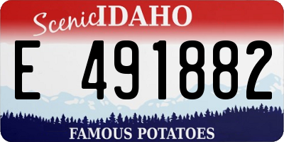 ID license plate E491882