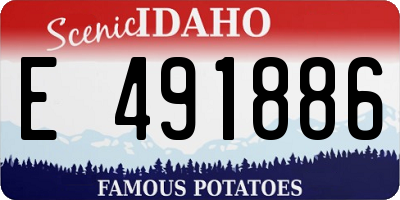 ID license plate E491886