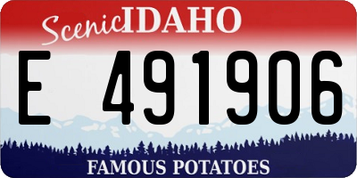 ID license plate E491906