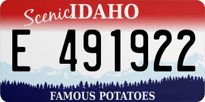 ID license plate E491922
