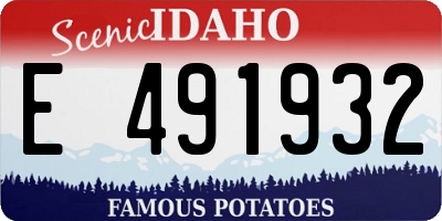 ID license plate E491932