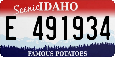 ID license plate E491934