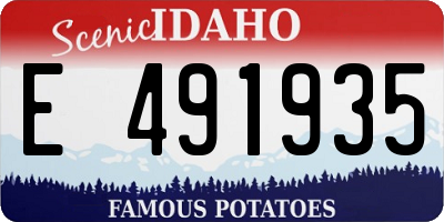 ID license plate E491935