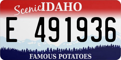 ID license plate E491936