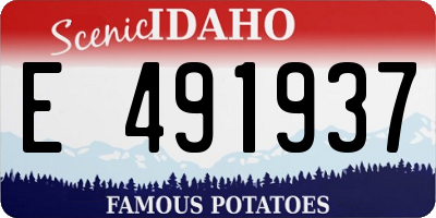 ID license plate E491937