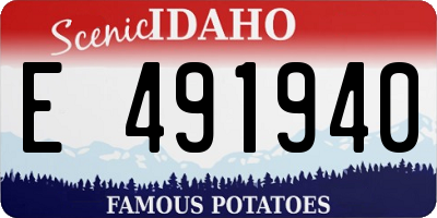 ID license plate E491940