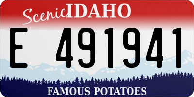 ID license plate E491941