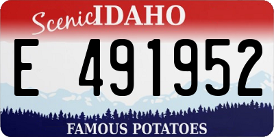 ID license plate E491952