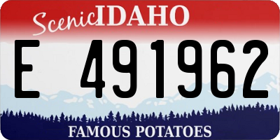 ID license plate E491962