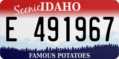 ID license plate E491967