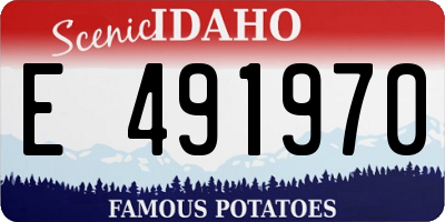 ID license plate E491970