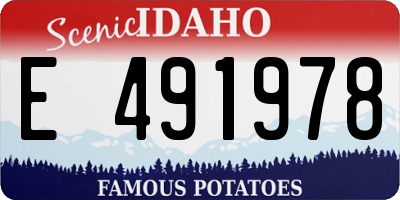 ID license plate E491978