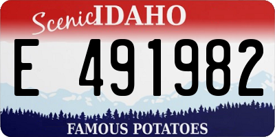 ID license plate E491982