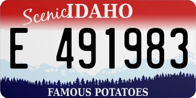 ID license plate E491983
