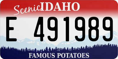 ID license plate E491989