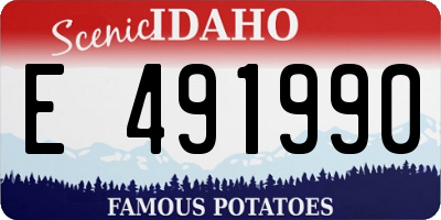 ID license plate E491990