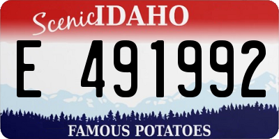 ID license plate E491992