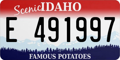 ID license plate E491997