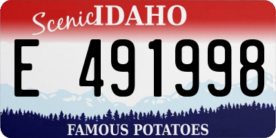 ID license plate E491998