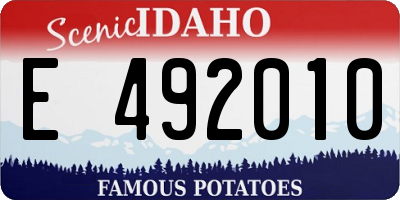 ID license plate E492010