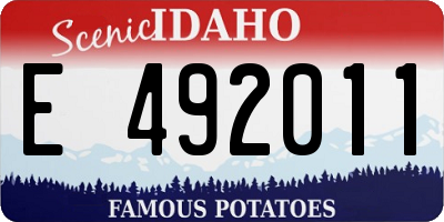 ID license plate E492011