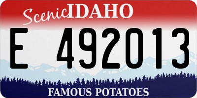 ID license plate E492013