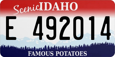 ID license plate E492014