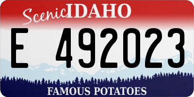 ID license plate E492023