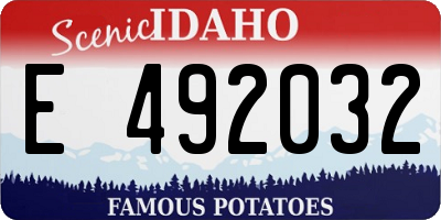 ID license plate E492032