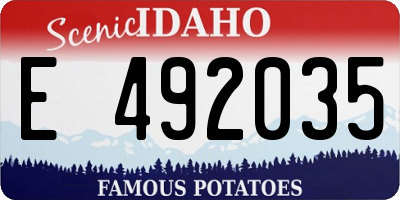 ID license plate E492035
