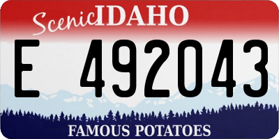 ID license plate E492043