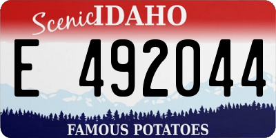 ID license plate E492044