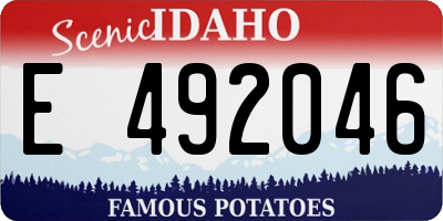 ID license plate E492046