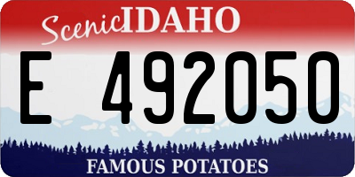 ID license plate E492050