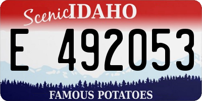 ID license plate E492053