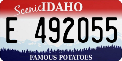 ID license plate E492055