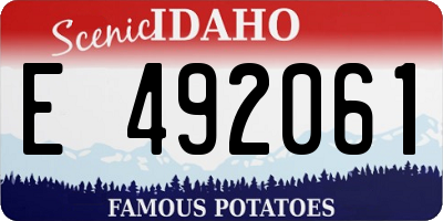 ID license plate E492061