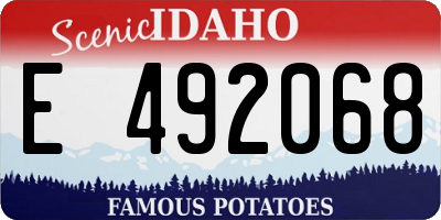ID license plate E492068