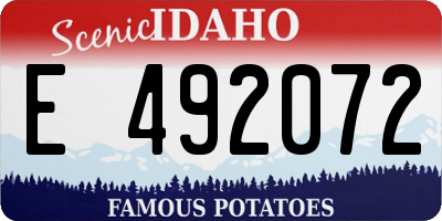 ID license plate E492072