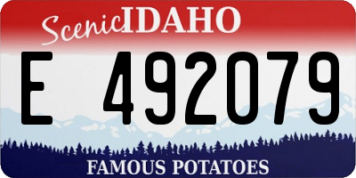 ID license plate E492079