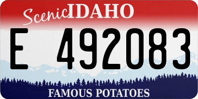ID license plate E492083