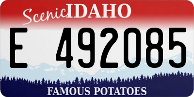 ID license plate E492085