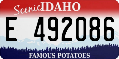 ID license plate E492086