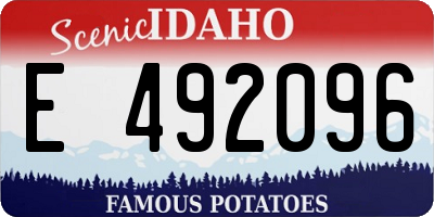 ID license plate E492096