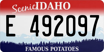 ID license plate E492097