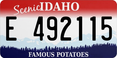 ID license plate E492115