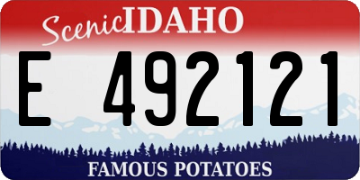 ID license plate E492121