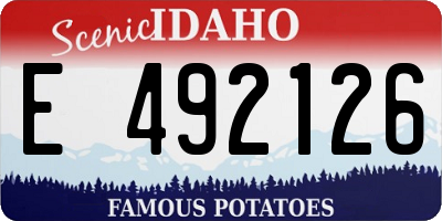 ID license plate E492126