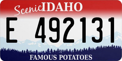 ID license plate E492131